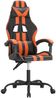 vidaXL Gaming-Stuhl Drehbar Schwarz und Orange Kunstleder 349525 Bild 2