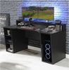 Gamer-Schreibtisch Tyrion / Tezaur, Schwarz, 160 x 91 x 72 cm Bild 2