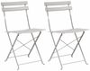 vidaXL Gartenklappstuhl 2 pcs Beige 42 x 46 x 82cm Metall 42002959 Bild 2