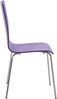 CLP 8er Set Besucherstuhl Pepe mit ergonomisch geformten Holzsitz und Metallgestell,lila Bild 5