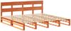 vidaXL Massivholzbett ohne Matratze Wachsbraun 180x200 Kiefernholz 3302305 Bild 3