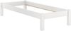 Weißes Futonbett ohne Kopfteil Kiefer massiv 90x200 Bettgestell mit Rollrost 60.35-09W Bild 4