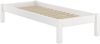 Weißes Futonbett ohne Kopfteil Kiefer massiv 90x200 Bettgestell mit Rollrost 60.35-09W Bild 3