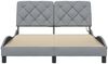 vidaXL Bettgestell mit LED ohne Matratze Hellgrau 140x190 cm Stoff 3310664 Bild 5