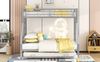 Bett 90(140)x200 cm aus Metall mit Ausziehbett und Leitern – platzsparend und stabil Bild 5