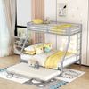 Bett 90(140)x200 cm aus Metall mit Ausziehbett und Leitern – platzsparend und stabil Bild 3