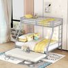 Bett 90(140)x200 cm aus Metall mit Ausziehbett und Leitern – platzsparend und stabil Bild 3