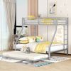 Bett 90(140)x200 cm aus Metall mit Ausziehbett und Leitern – platzsparend und stabil Bild 2