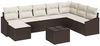 vidaXL Gartensofa-set mit Kissen 8 pcs Braun und Creme Poly-Rattan 3355517 Bild 2