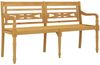 vidaXL Batavia-Bank mit Rotem Kissen 150 cm Massivholz Teak 3100832 Bild 4