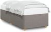 vidaXL Bettgestell ohne Matratze Taupe 90x200 cm Stoff 3284705 Bild 2