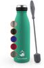 coolrhino Isolierflasche rhinoTherm2 Edelstahl Trinkflasche 500 ml / 1 liter, Thermosflasche BPA frei mit Reinigungsbürste, Spülmaschinenfest Bild 2