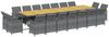 vidaXL 19-tlg. Garten-Essgruppe mit Kissen Grau Poly Rattan 3095660 Bild 3