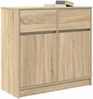 vidaXL Sideboard mit Schublade Sonoma-Eiche 80x34x76 cm Holzwerkstoff 861537 Bild 4