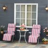 Outsunny Gartenliege Liegestuhl Set mit Kissen, Gartenliege, 2 St, Sonnenliege, Stahl Polyester Rot 60 x 75 x 102 cm Bild 5