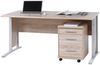 Schreibtisch >Clermont< in Sonoma-Eiche aus Metall - 150x73x70cm (BxHxT) Bild 1