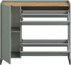 Schuhkommode B/H/T: 97x110x32 cm in Salbei Nachbildung und Artisan Oak Nachbildung Bild 3