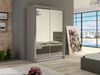 Kleiderschrank Miami VII, ohne Beleuchtung, Farbe: Cashmere / Spiegel Bild 2
