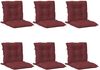 vidaXL Niedriglehner-Auflagen 6 Stk. Melange Weinrot 100 x 50 x 7 cm Stoff 4002408 Bild 4