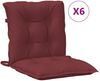 vidaXL Niedriglehner-Auflagen 6 Stk. Melange Weinrot 100 x 50 x 7 cm Stoff 4002408 Bild 2