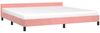 Doppelbett, Bettgestell Modernen mit Kopfteil ohne Matratze Rosa 200x200 cm Samt d953e Bild 3