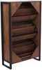 Schuhkipper HWC-A27 122 x 77 x 29 cm 3D-Struktur 3 Klappen ~ Wildeiche-Optik Bild 4