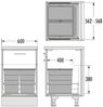Hailo Abfallsammler 3301772 Allegro 380 Einsatz 2x 28 Liter Dunkelgrau Bild 2