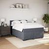 vidaXL Boxspringbett mit Matratze Dunkelgrau 140x200 cm Samt 3286337 Bild 3