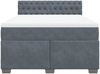 vidaXL Boxspringbett mit Matratze Dunkelgrau 140x200 cm Samt 3286337 Bild 4