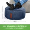 Green Bean® Sitzsack-Hocker 45x25cm mit EPS-Perlen Füllung - Sitz-Pouf für Sitzsäcke - Sitzhocker für Kinder und Erwachsene - Dunkelblau Bild 3