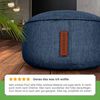 Green Bean® Sitzsack-Hocker 45x25cm mit EPS-Perlen Füllung - Sitz-Pouf für Sitzsäcke - Sitzhocker für Kinder und Erwachsene - Dunkelblau Bild 4