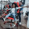 ALFORDSON Gaming-Bürostuhl mit Fußstütze und Lendenkissen, Rot Bild 2