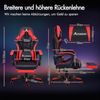 ALFORDSON Gaming-Bürostuhl mit Fußstütze und Lendenkissen, Rot Bild 3