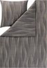 Estella Mako Jersey Bettwäsche 155x220 Caja anthrazit braun ocker Wellen 6506-920 Bild 2