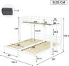 Merax Hochbett Etagenbett Dreierbett 90x200cm, Dreifaches Etagenbett mit Seitenleiter für Kinder und Jugendliche, Weiß Bild 4