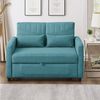 Ulife Schlafsofa mit ausziehbarem Sofabett und 3-stufig verstellbarer Rückenlehne, 1 Teile, Mit Metallrollen, Inklusive zwei Kissen Bild 2