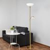 Lindby Stehlampe Elaina, Metall, Gold / Messing IP20, 1 x 15 W LED E27 + 1 x 8 W LED E14 Bild 3