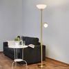 Lindby Stehlampe Elaina, Metall, Gold / Messing IP20, 1 x 15 W LED E27 + 1 x 8 W LED E14 Bild 2
