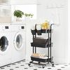 Songmics Servierwagen, Kunststoff / Stahl schwarz, 41,6 x 33,5 x 86,3 cm Bild 5