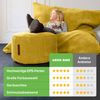 Green Bean® Sitzsack + Pouf im Set - XXL Riesensitzsack mit passendem Sitzhocker | Bean Bag mit EPS Füllung - Gelb Bild 5