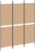 vidaXL 3-teiliger Raumteiler Beige 150 x 180 cm Stoff 42039215 Bild 2