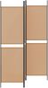 vidaXL 3-teiliger Raumteiler Beige 150 x 180 cm Stoff 42039215 Bild 3