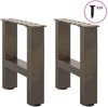 vidaXL Couchtischbeine Naturstahl 2 Stk. 40x(30-31) cm Stahl 4013259 Bild 4