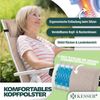 KESSER® Gartenstuhl, Hochlehner mit Armlehnen, Aluminium-Klappstuhl mit Kopfkissen & Cover, 7-fach verstellbare Rückenlehne, atmungsaktiv & wetterfest, klappbar & anti-rutsch, taupe Bild 4