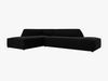 Micadoni Ecksofa Ruby 4-Sitzer Links Samt Salvador Schwarz Bild 2