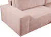 Vente-unique - AMELIA Sofa SamtStoff Puderrosa - B 167 cm x H 85 cm x L 267 cm Bild 5