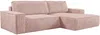Vente-unique - AMELIA Sofa SamtStoff Puderrosa - B 167 cm x H 85 cm x L 267 cm Bild 3