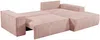 Vente-unique - AMELIA Sofa SamtStoff Puderrosa - B 167 cm x H 85 cm x L 267 cm Bild 4