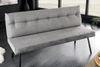 riess-ambiente Sitzbank BIG GEORGE 160cm grau / schwarz (Einzelartikel, 1-St), Samt · Strukturstoff · mit Lehne · Metall· Federkern · Modern Design Bild 3