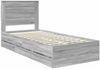 vidaXL Bettrahmen Graues Sonoma 90 x 190 cm Ingenieurs Holz 3410208 Bild 4